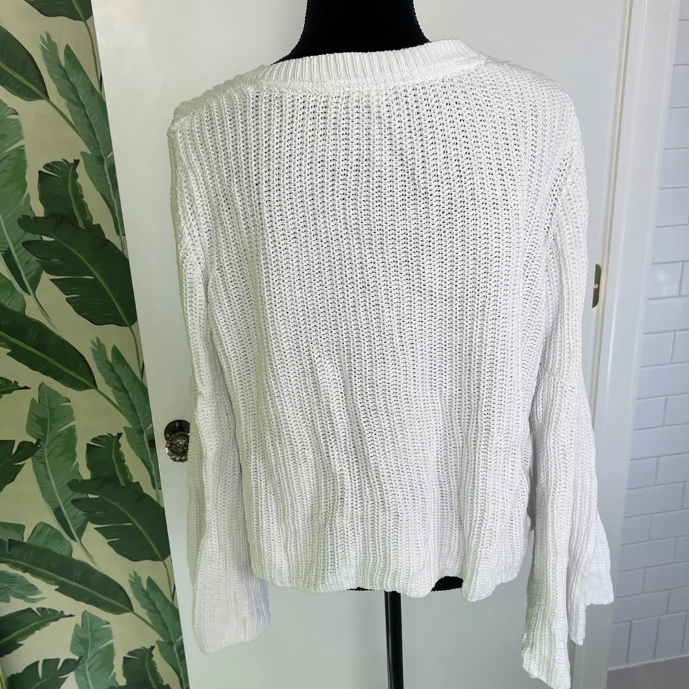 Free People Sweaters Free People Damsel Bell Flare Sleeve Knit Sweater M - Picture 12 of 13
